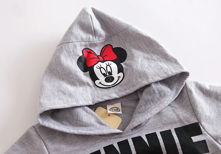 2016 Spring Autumn new minnie fashion baby girls clothing set kids Sport suit long sleeve hoodies+pants children clothes sets | Детская