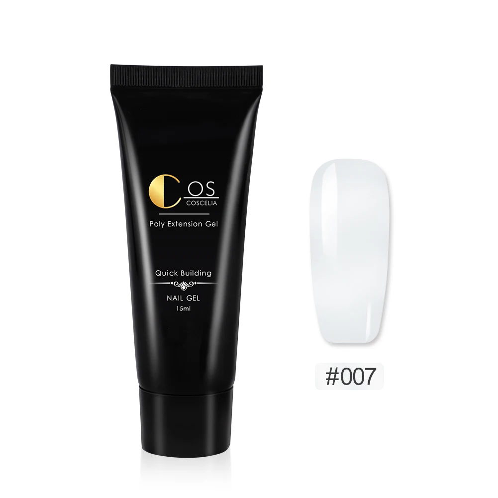 15ml Gel 07 Полигель наборы Французский прозрачный дизайн ногтей камуфляж цвет кончик для ногтей Форма Кристалл УФ гель ломтик кисти гель для ногтей - Цвет: 15ml Gel 07