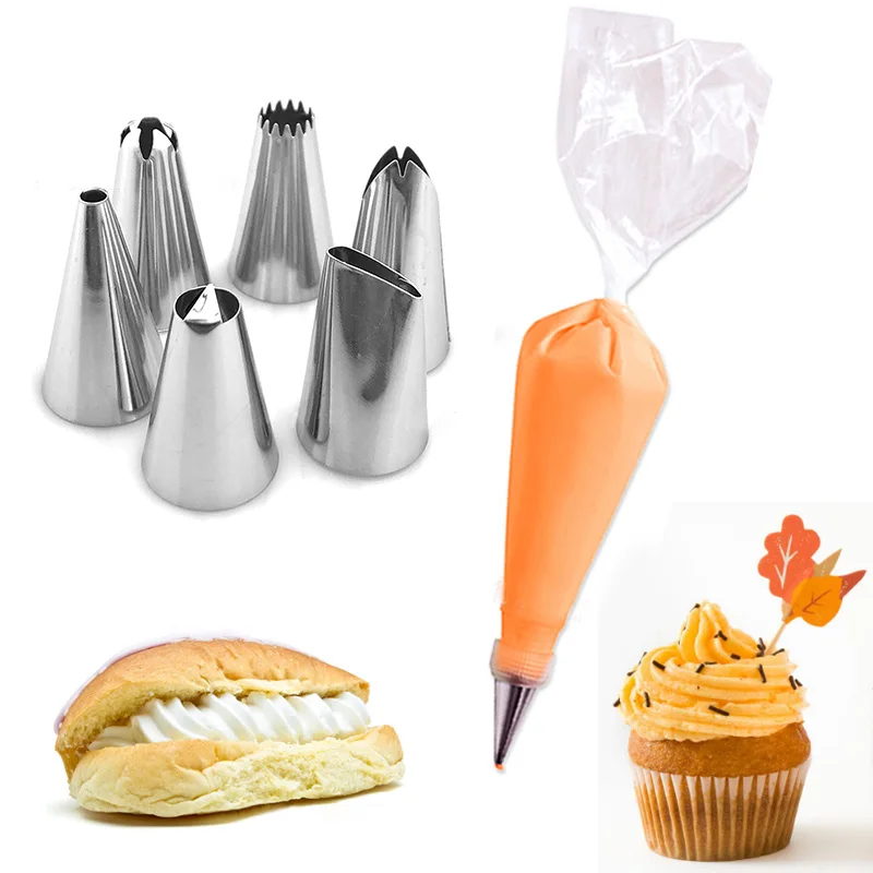 1 набор кондитерский мешок из нержавеющей стали|Принадлежности для выпечки| |