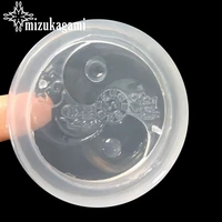 1pcs uv resin jewelry liquid silicone mold tai chi chart resin charms molds for diy making jewelry