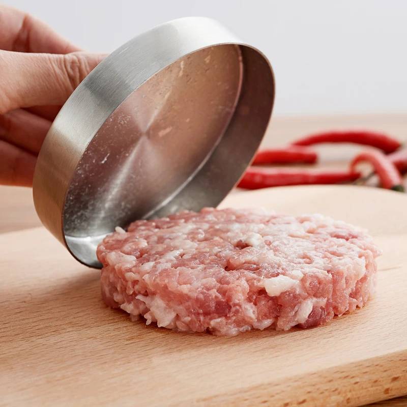 Пресс для гамбургеров из нержавеющей стали 3 7 дюйма|burger mold|diy hamburgerstuffed burger press |