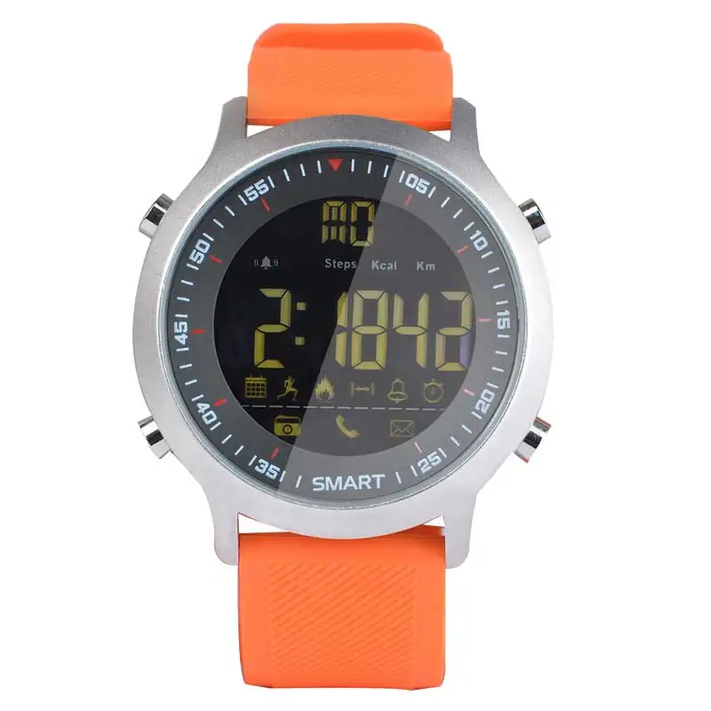 Orange EX18 спортивные Смарт-часы IP68 Водонепроницаемые 5 АТМ шагомер Xwatch плавательные умные часы Bluetooth часы для смартфона - Цвет: Orange