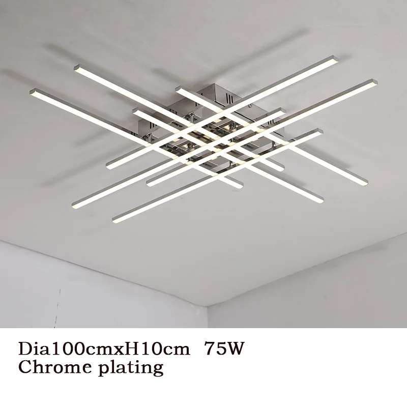 Dia1000mm Chrome Хромированные современные светодиодный люстры для гостиной, спальни, кухни, люстра, освещение, AC85-265V покрытие, люстры - Цвет абажура: Dia1000mm Chrome
