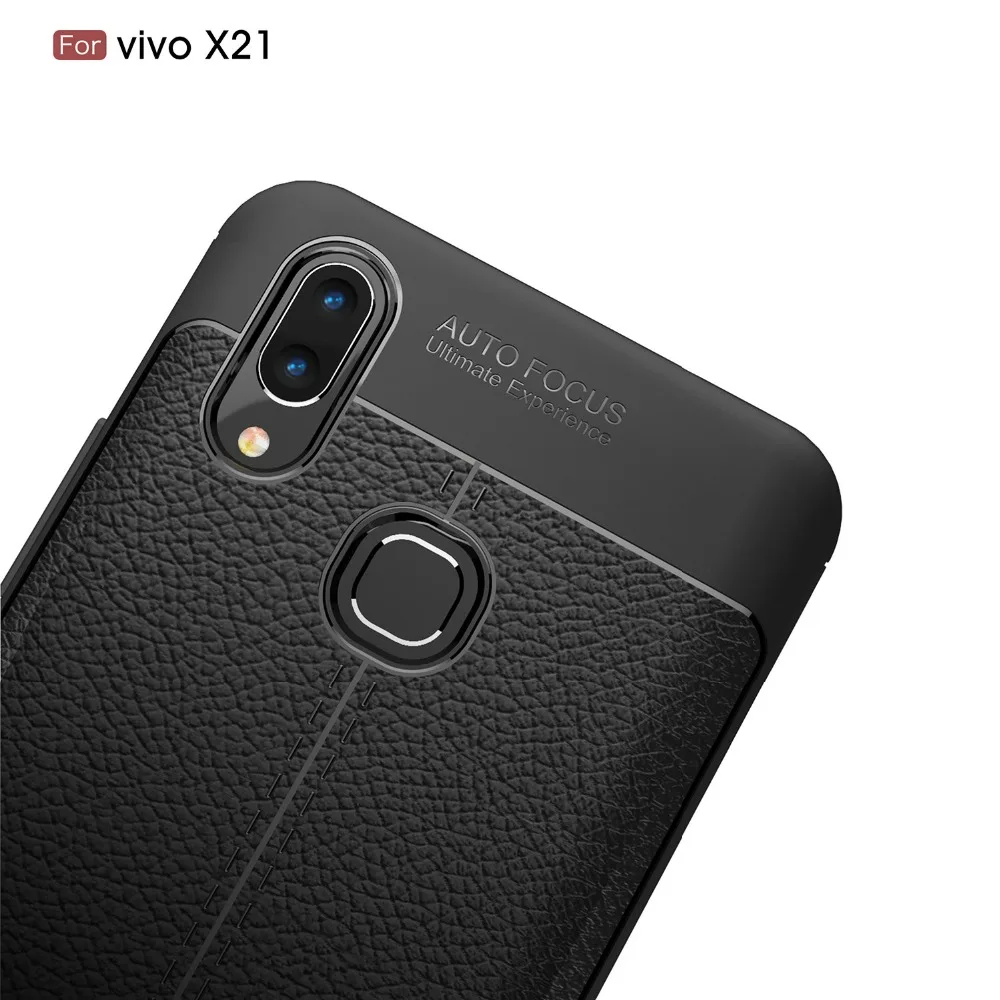 Роскошный силиконовый кожаный чехол BEFOSSON для VIVO X21 Мягкий защитный | Мобильные