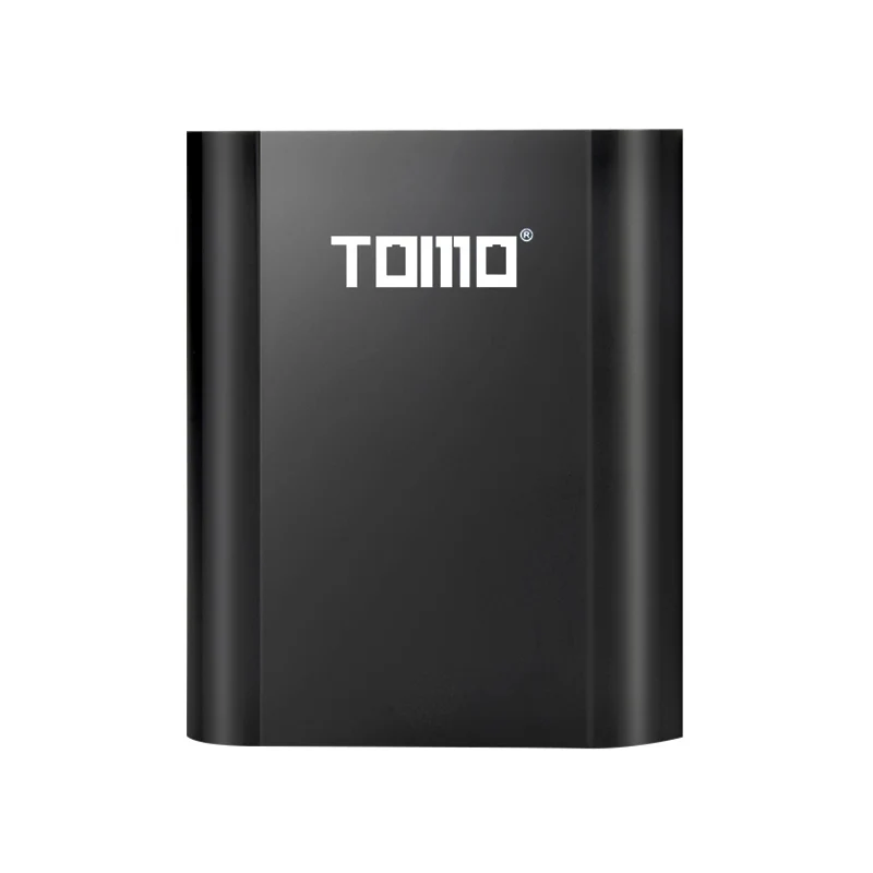 Черный TOMO Dual USB Li-Ion интеллектуальное зарядное устройство портативный lcd умный DIY банк питания для мобильного телефона чехол поддержка 4x18650 батареи - Цвет: Черный