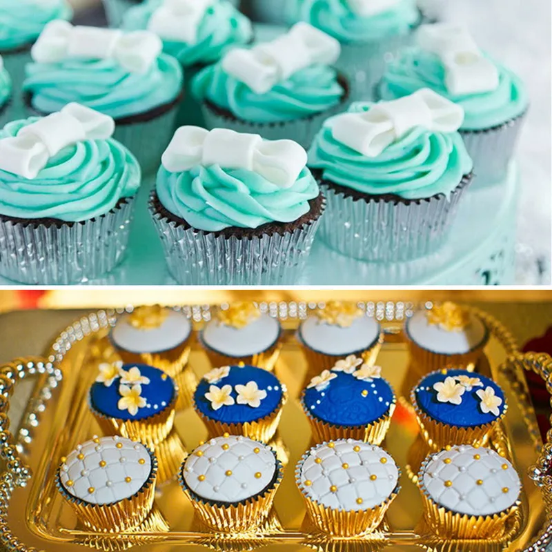 100 шт. утолщенные формочки для кексов печенья капкейков бумажных чашек подложка