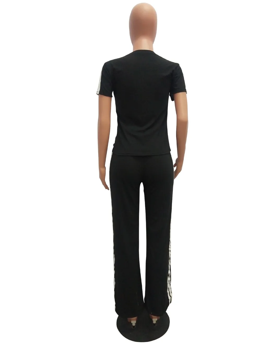 

New Casual Summer Women Suits Short Sleeve Top With Pants Women Set Women Fashion Suits