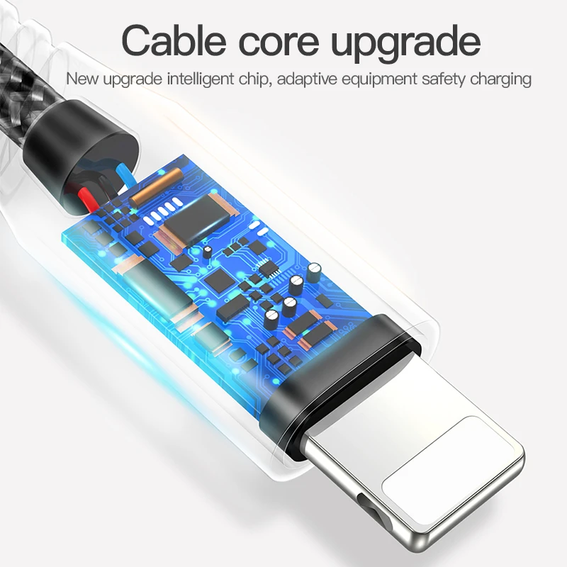 Для iPhone Xr XS Max X 8 7 6 6S 5 5S USB кабель 2.4A для быстрой зарядки и передачи данных