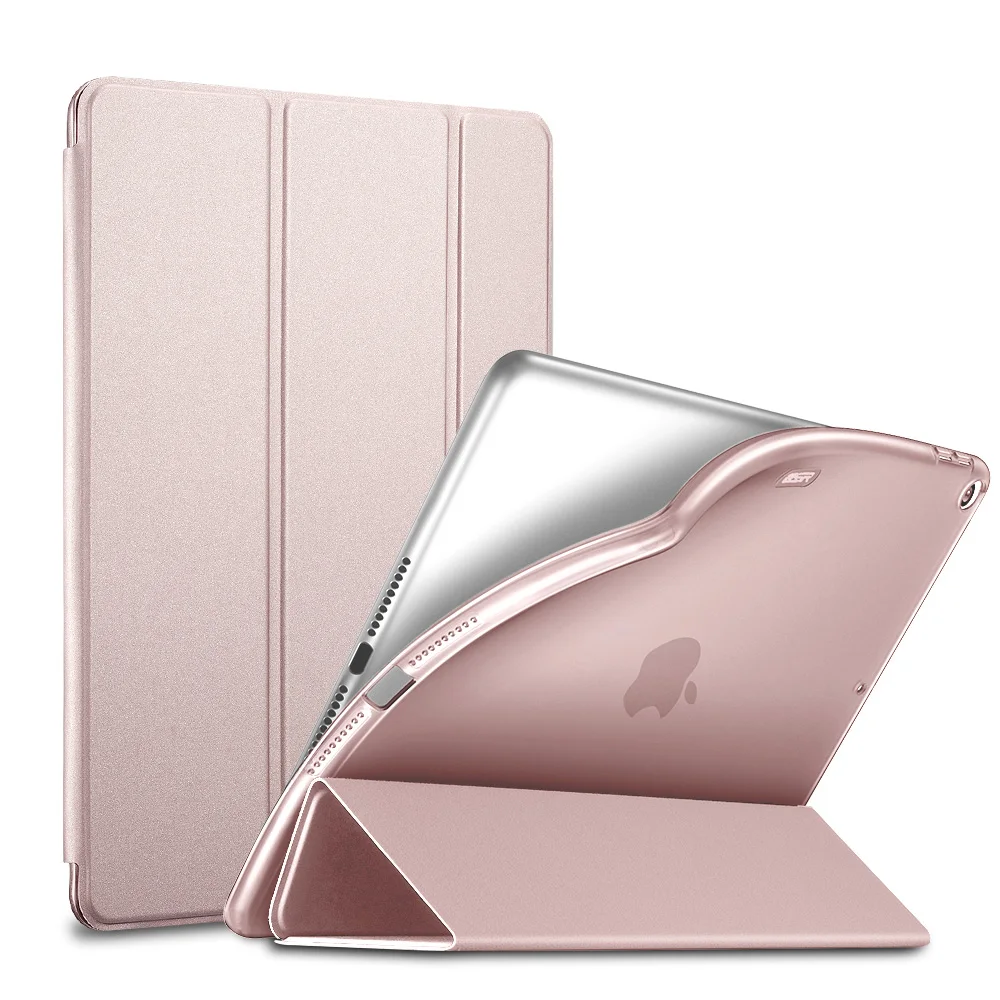 ESR чехол для iPad mini 5 Folio ультра тонкий облегающий кожаный смарт-чехол прорезиненный Мягкий ТПУ задний Чехол на магните для iPad mini 5 Чехол - Цвет: Rose Gold
