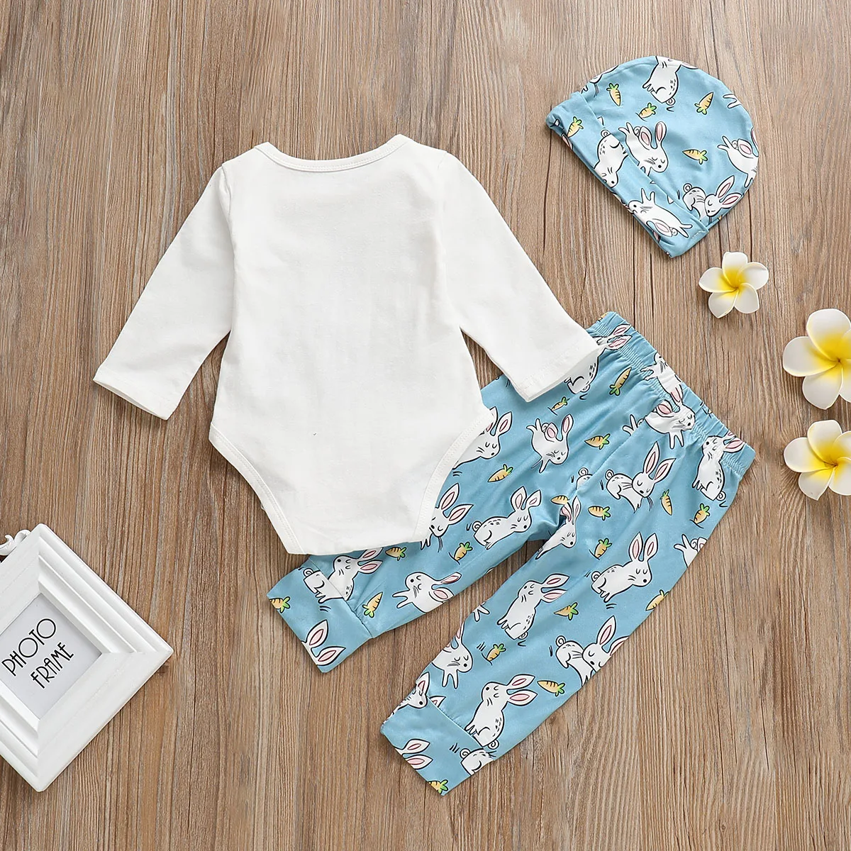 3pcs Easter Newborn Infant Baby Boy Girl 0-18M Outfit Clothes Romper Bodysuit Pants | Детская одежда и обувь