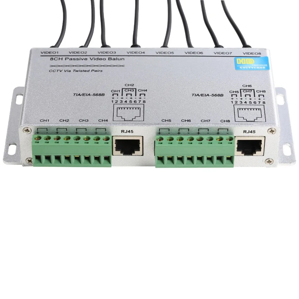 8CH HD CVI TVI AHD пассивный UTP Видео балун для CCTV камеры BNC RJ45 CAT5 адаптер | Безопасность и
