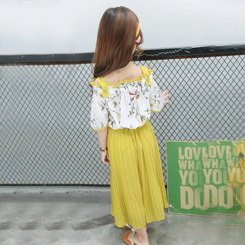 2 шт. шифоновый комплект одежды для девочек 90 130 см|fashion girl clothing|girls clothinggirls fashion clothing