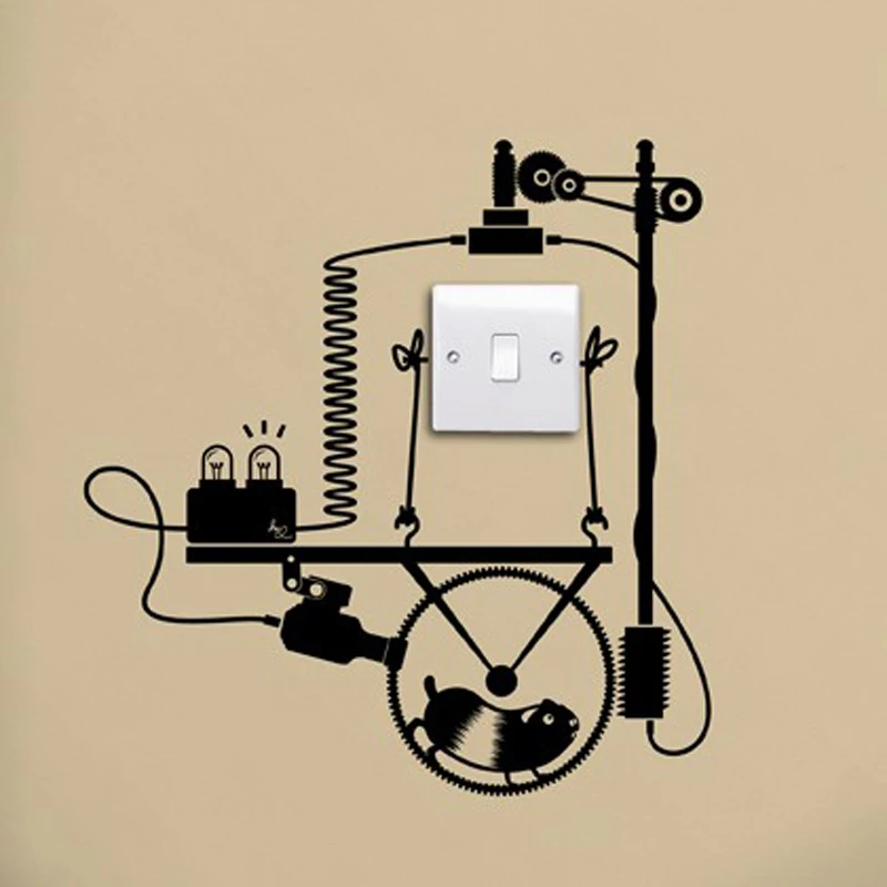 Хомяк генератор художественный переключатель наклейка гостиная спальня