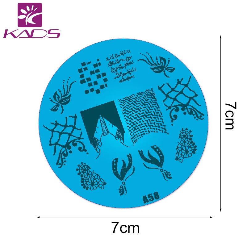 KADS A58 Flower Nail Art Stamping stamp Polish Manicure Template Stamp Tools Gel For | Красота и здоровье