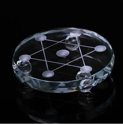 

80mm TRANSPARENT QUARTZ CRYSTAL GLASS POINT BALL STAND free ship