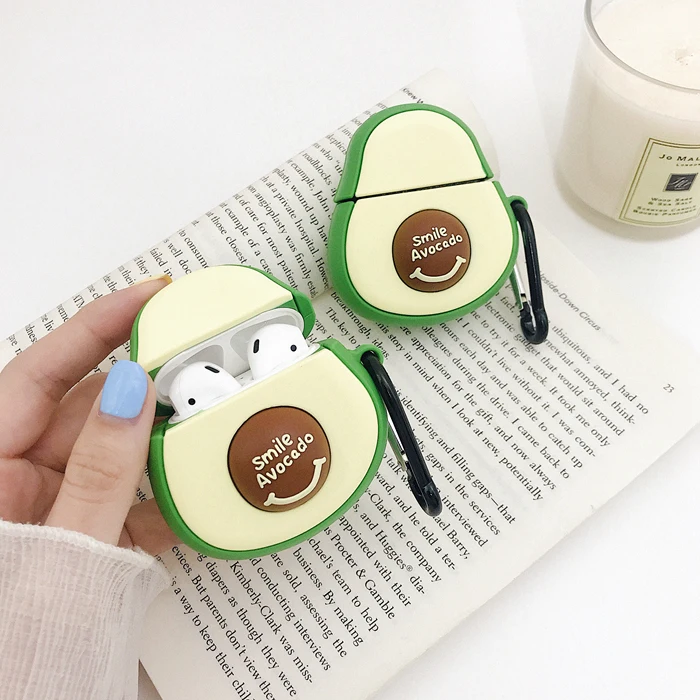 GlamPhoneCase милый авокадо Airpods1/2 поколение защитный чехол Apple беспроводная Bluetooth
