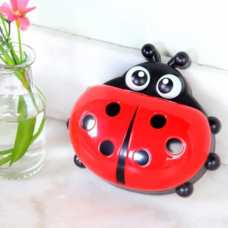 С мультяшной божьей коровкой Ванная комната Душ Мыло коробка для хранения блюдо
