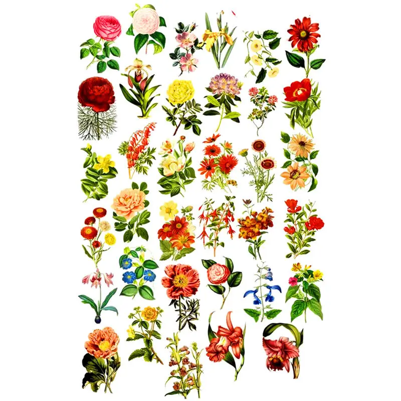2pcs/lot Spring Colorful Flower Decoration Mohamm Planner DIY Sticker Album Notebook Agenda Toy Stickers Scrapbooking - Цвет: sz05307