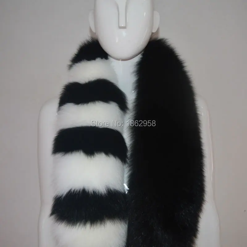 2019 New Arrival SJ767 China Haining Promotion Hot Sale Long Fox Fur Winter Scarf |
