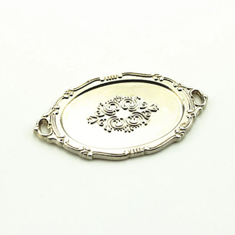

New Miniature Food Accessories Supply Alloy Bakery Tray Food Simulation Furniture For 1:12 Scale Dollhouse Model Decor Supplies