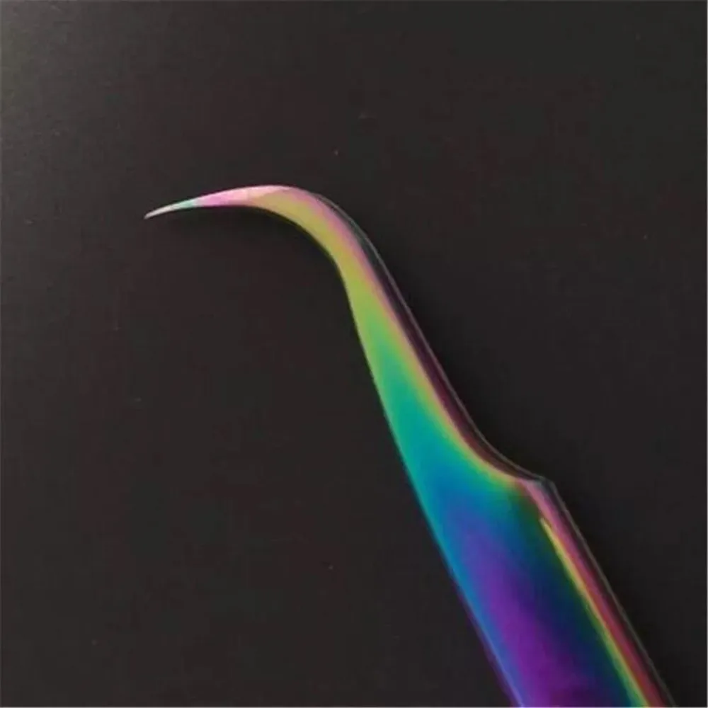 1 шт Изогнутые Прямой пинцет Радуга ресниц наращивание ногтей Декор сборщик для