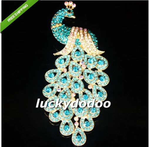 Новая мода со стразами павлин птица брошь Шпильки Свадебные ювелирных изделий