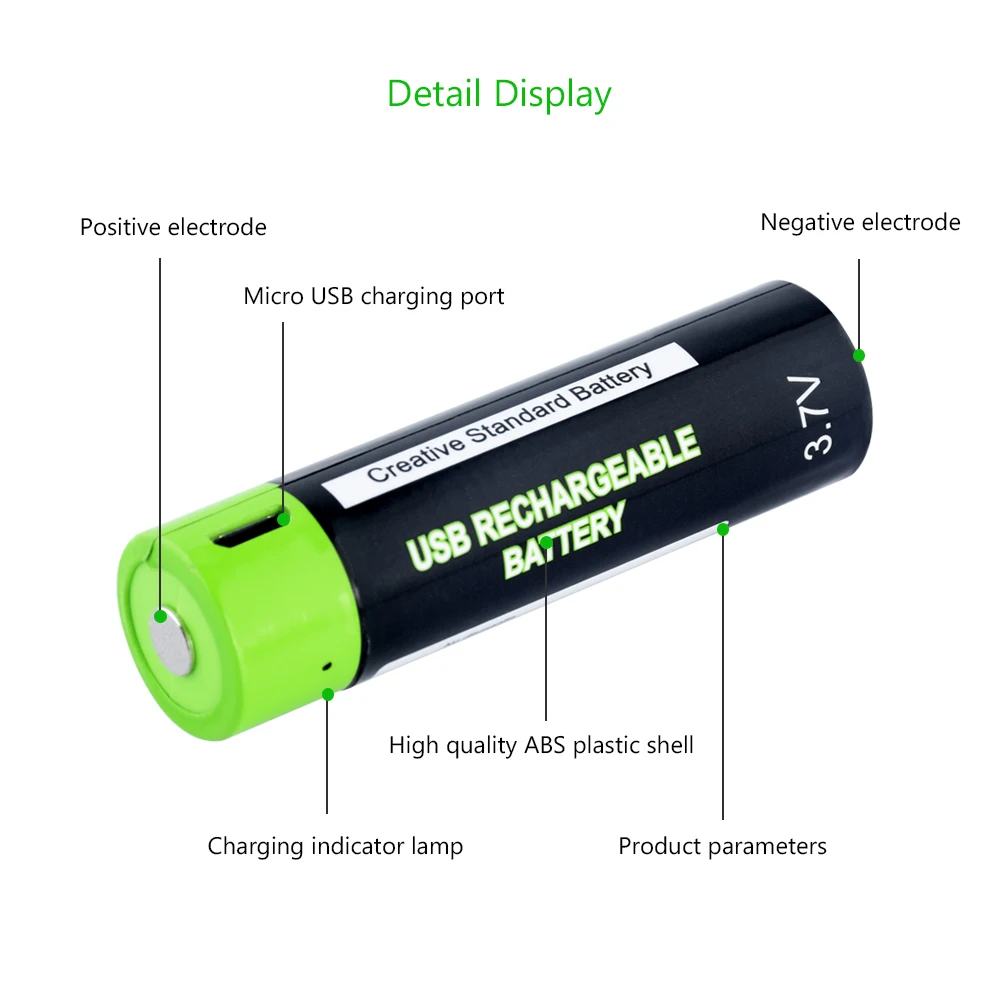 18650USB аккумуляторная батарея 3,7 V 1500mAh батарея микро usb зарядка игрушки пульт дистанционного управления литий-полимерный аккумулятор