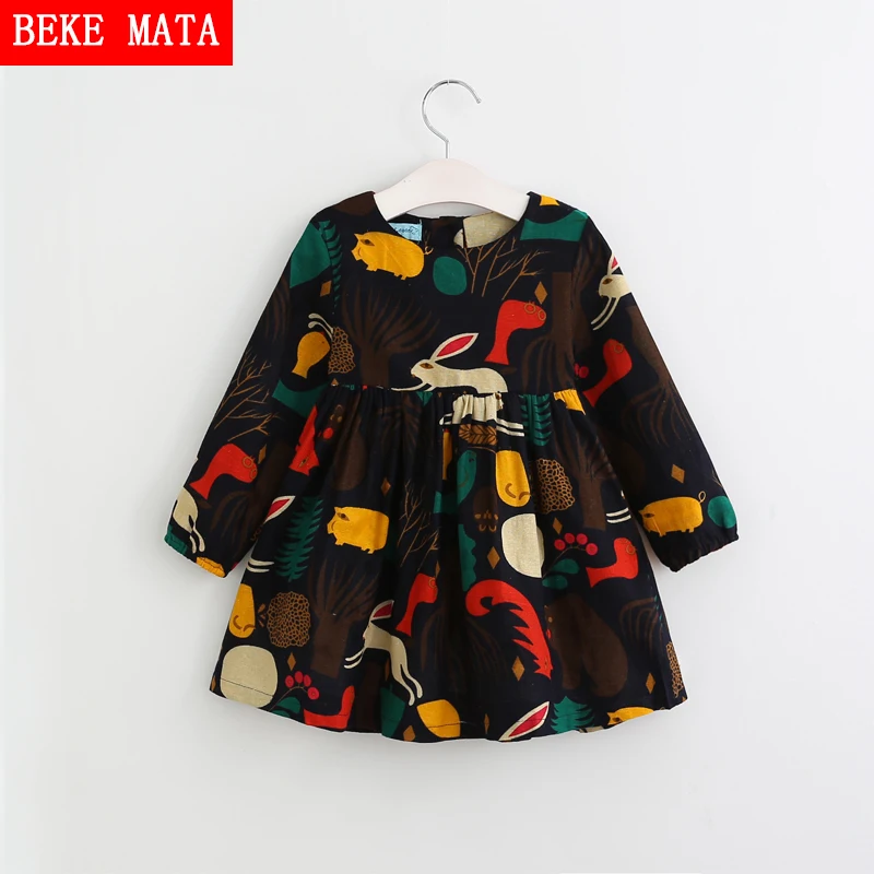 Детское платье для девочек BEKE MATA весеннее принцессы с длинным рукавом рисунком