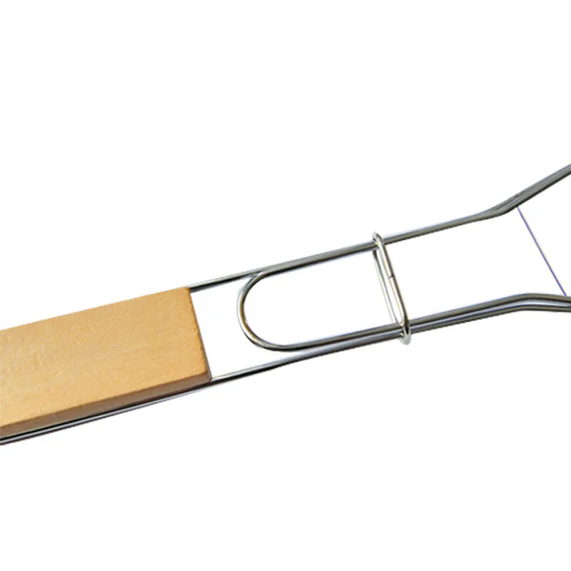 Дом из нержавеющей стали с деревянной ручкой рыба Овощной клип барбекю сетки