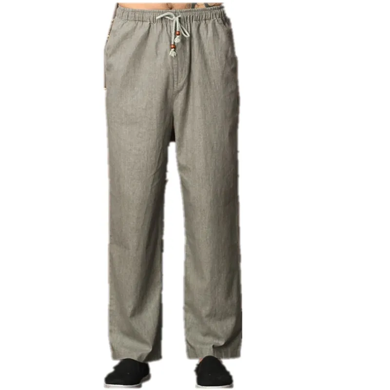 Новое поступление китайские мужские брюки для кунг-фу хлопковые льняные Тай-Чи Wu