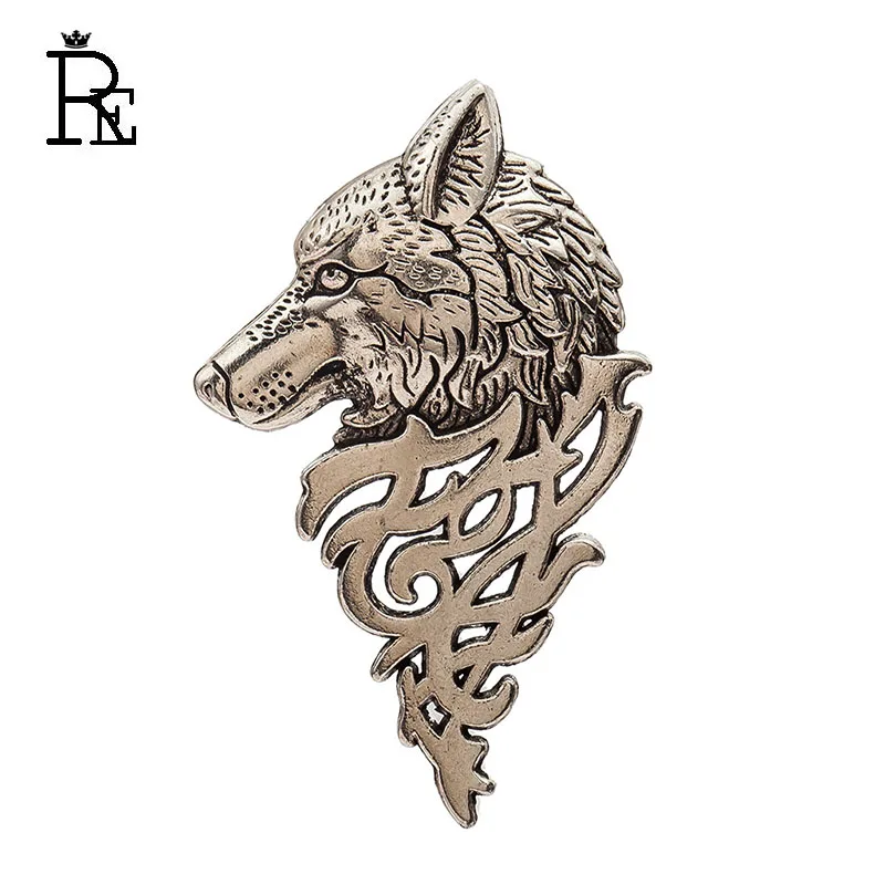 Винтажный Британский волк броши костюм отворот булавка значок для мужчин