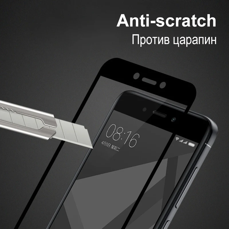 2 шт закаленное Стекло для Xiaomi Redmi 4x 5A 5 плюс полное покрытие защитной Note Pro mi A1|tempered