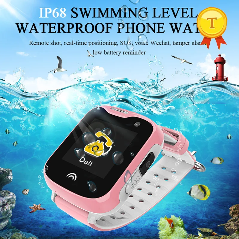 Новые милые GPS трекер Детские Смарт-часы SOS + LBS WiFi позиционирование забор