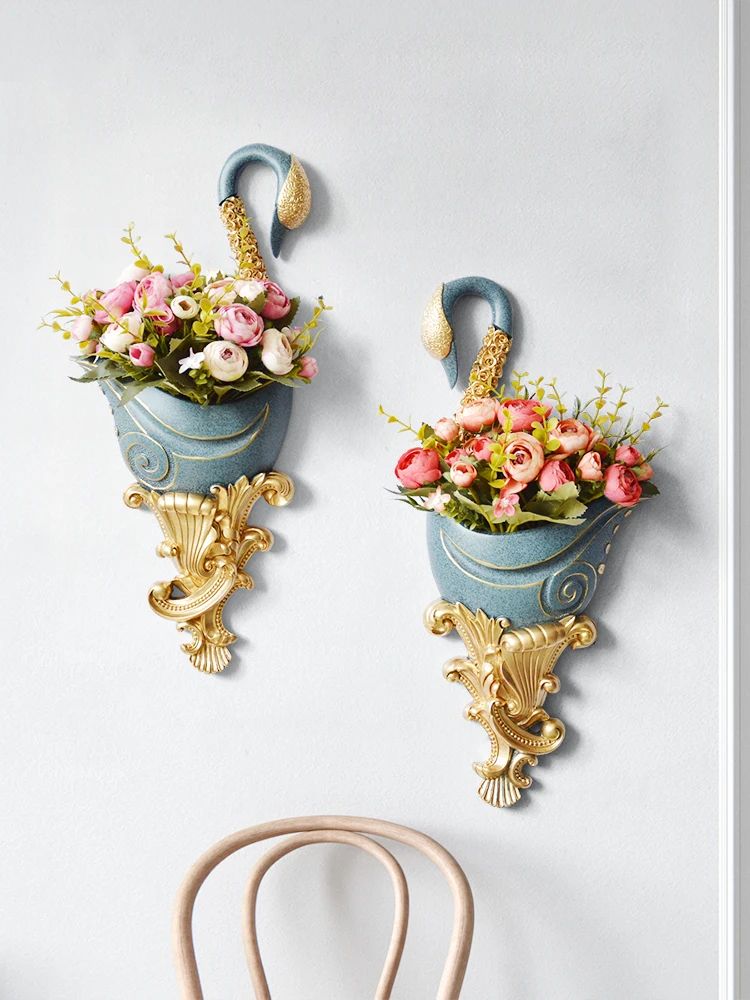 

Swan Wall Hanging Vase Background Wall Decoration Pendant Wall Hanging Vase