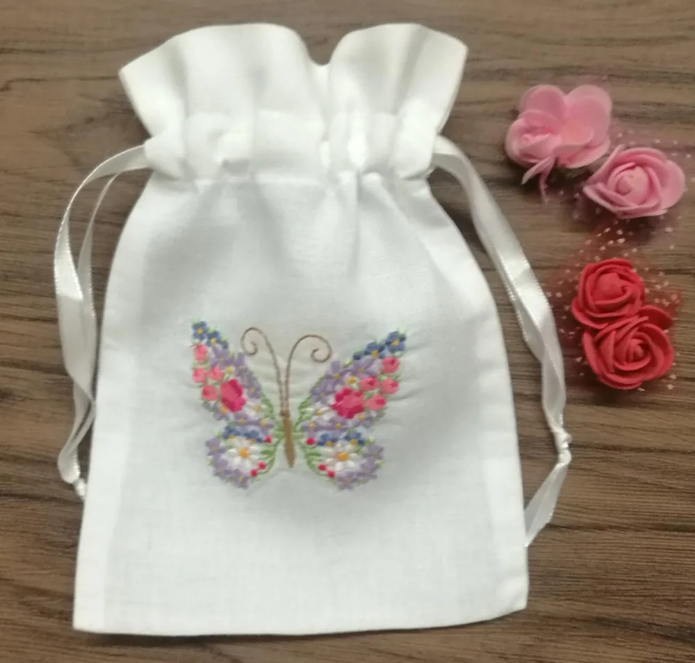 

Set of 120 Fashion Gifts Bags 5x7"-inch White linen Favor Bags Collection Wedding Handkerchiefs Wedding Gifts/Bridal Gifts Bags