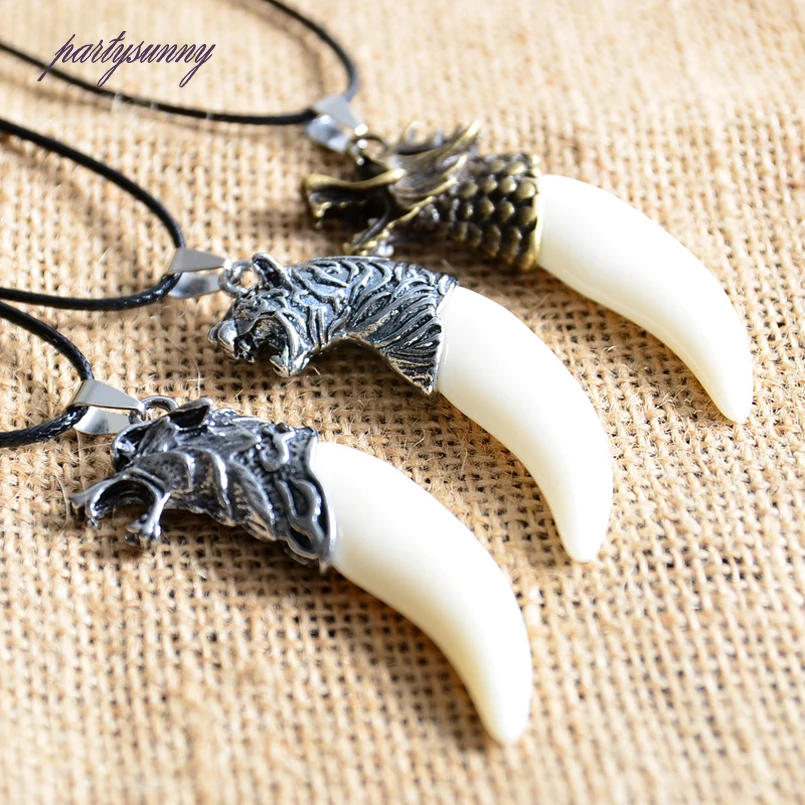 PF Волк Зуб Брелок Ретро Кулон Ключа Автомобиля Цепи Шарм Сумка Подвеска Key Holder