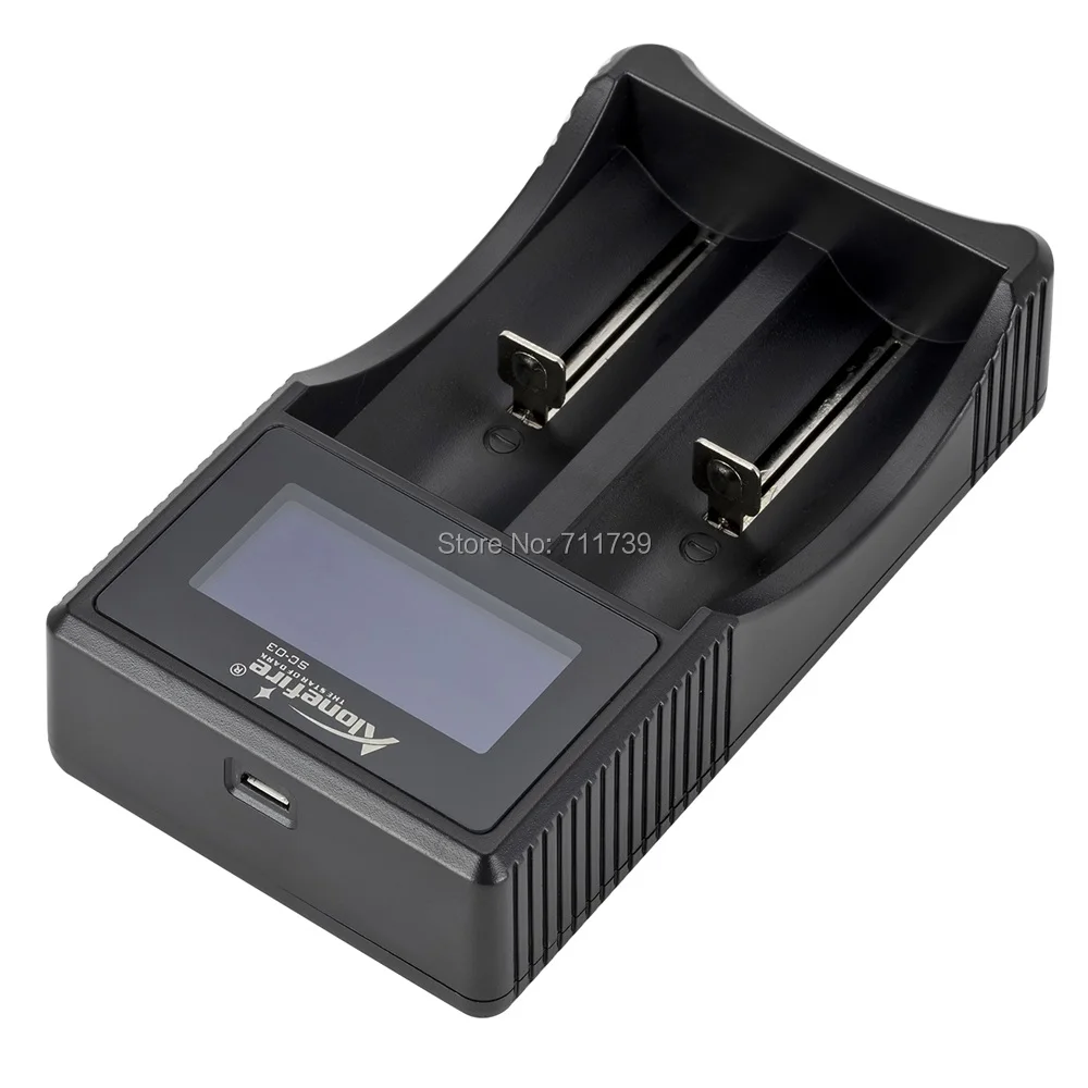 AloneFire SC-03 Смарт Батарея Зарядное устройство литий-ионный Ni-Cd 26650 18650 14500 16340 18350 17500 AAA зарадное устройство для батареии АА