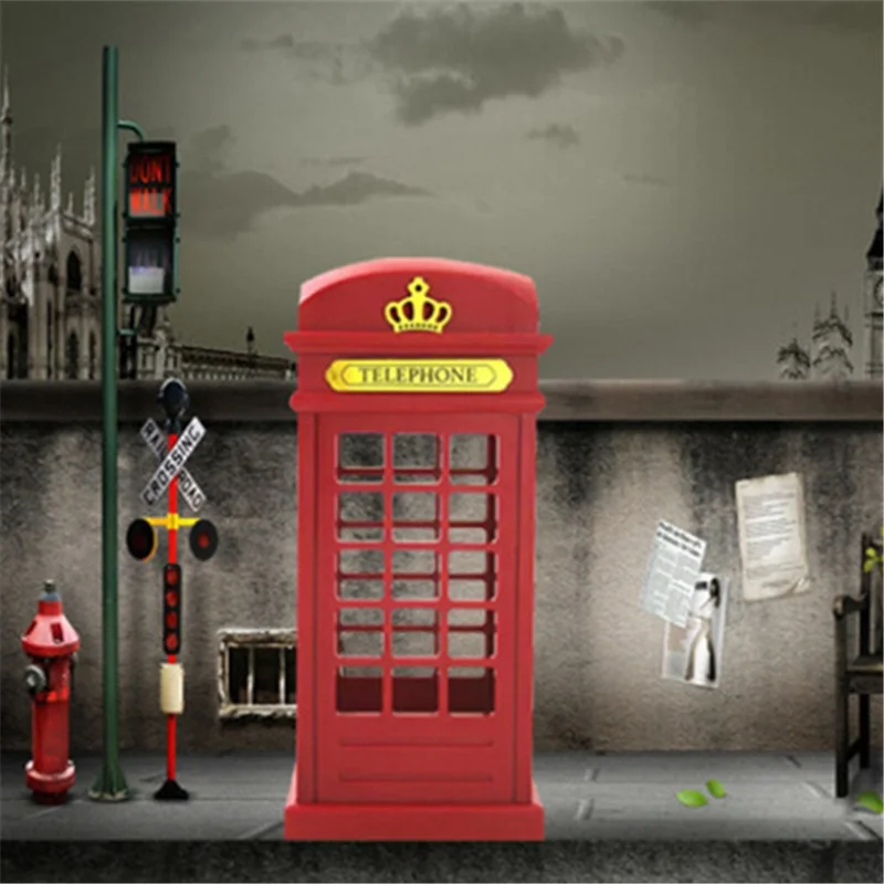 1 шт. Ретро перезаряжаемая лондонская телефонная будка ночник светодиодный