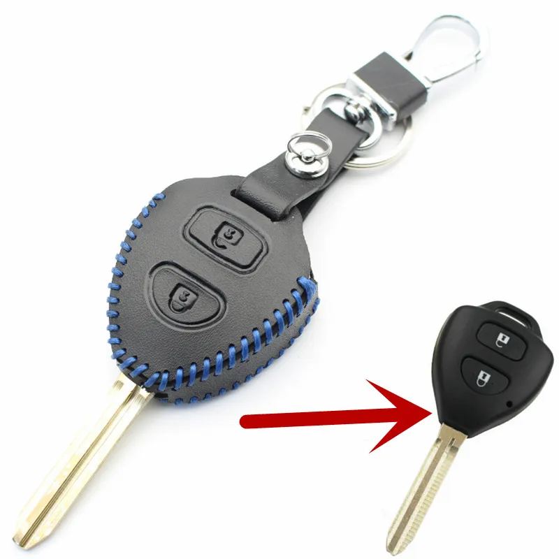 Чехол для ключей FLYBETTER из натуральной кожи Toyota Avensis/Avalon/Hilux/Rav4/Corolla/Camry/Tarago/Yaris/Prado
