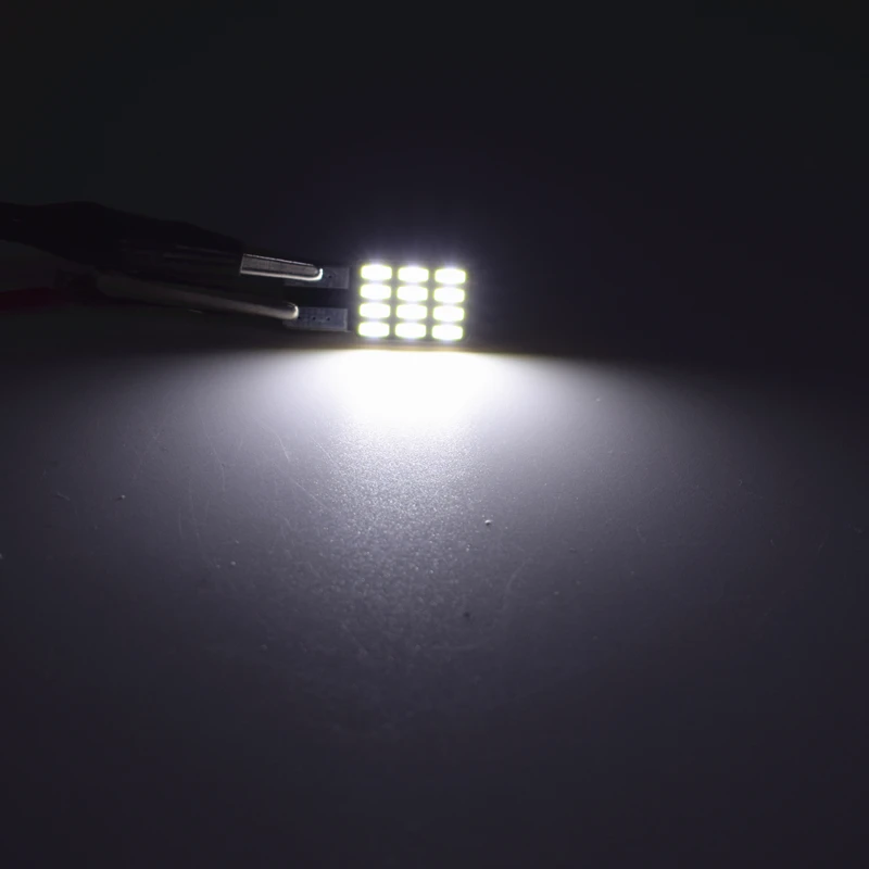 

10PCS Car Led 161 194 168 147 192 W5W T10 4014 12SMD T10 Clearance Light License Plate Light Door lights reading light White 12V
