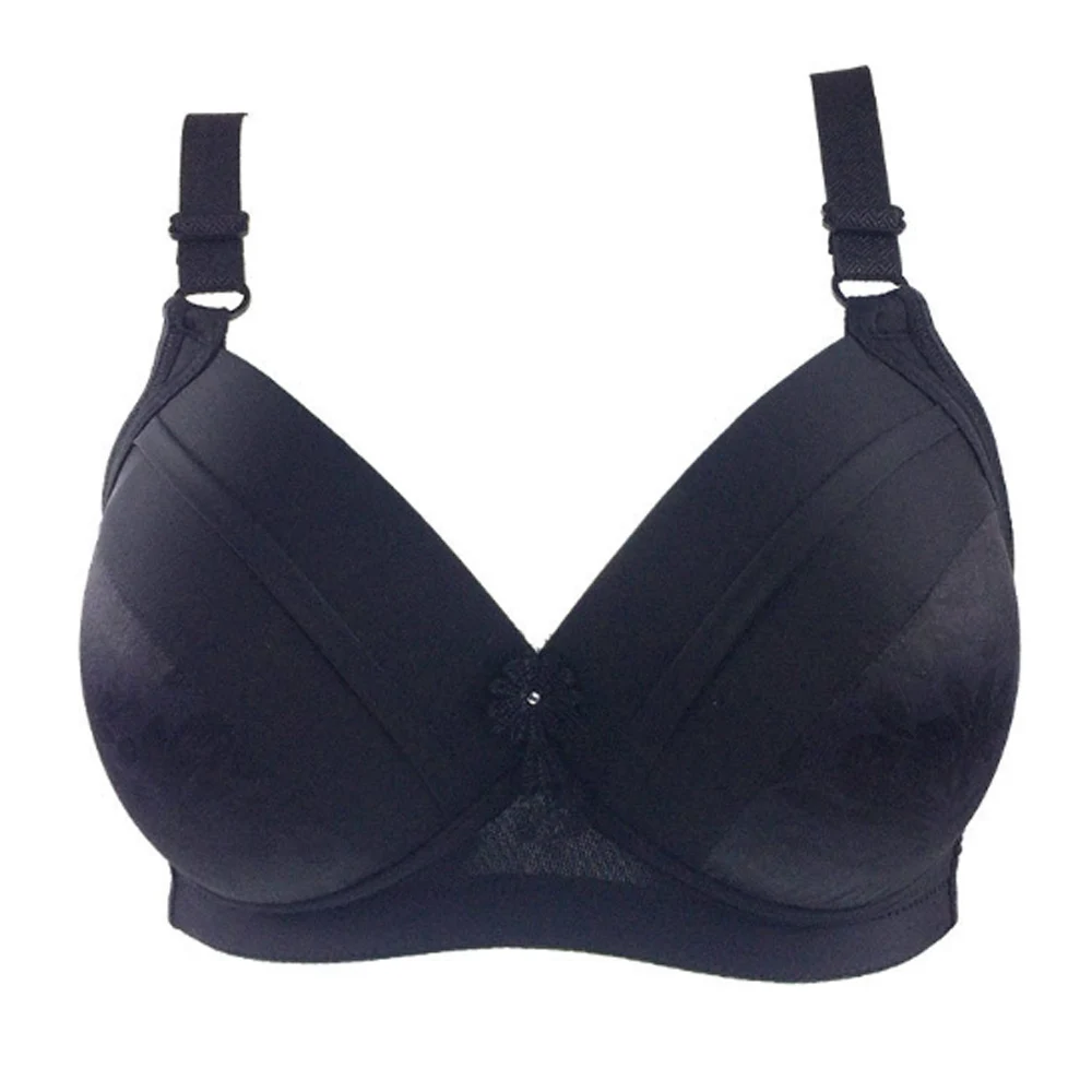 New High Grade Sexy Lingerie Womens Underwear Push Up Bra Comfortable Wide shoulder straps Wireless Bralette Ladies Bras - Color: Black