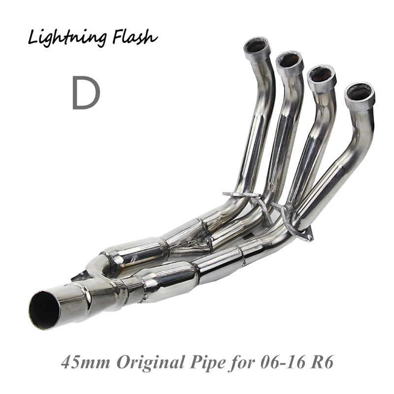 

For Yamaha R6 1998-2016 Stainless Link Pipe 50.8 mm Front Mid Connect Pipe 45 mm Original Whole Exhaust System Motorcycle Tube