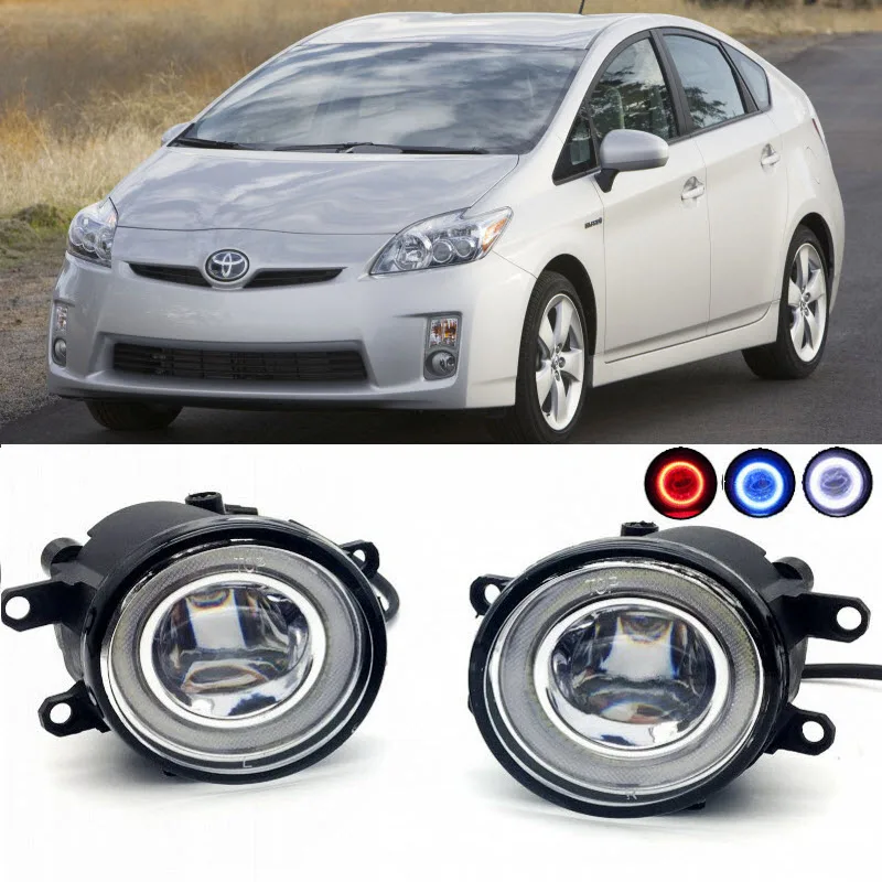 Для Toyota Prius XW30 2009 2015 2 в 1 светодиодный Cut Line объектива Противотуманные фары лампы 3
