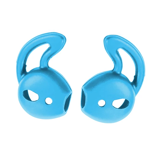 Blue 2 шт. Мягкий силиконовый чехол для наушников для Apple AirPods EarPods противоскользящая сменная Крышка для ушей наушники с крючком спортивные аксессуары - Цвет: Blue