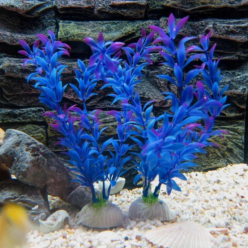 2 шт./лот пластиковые растения аквариум украшение|2pcs set| |