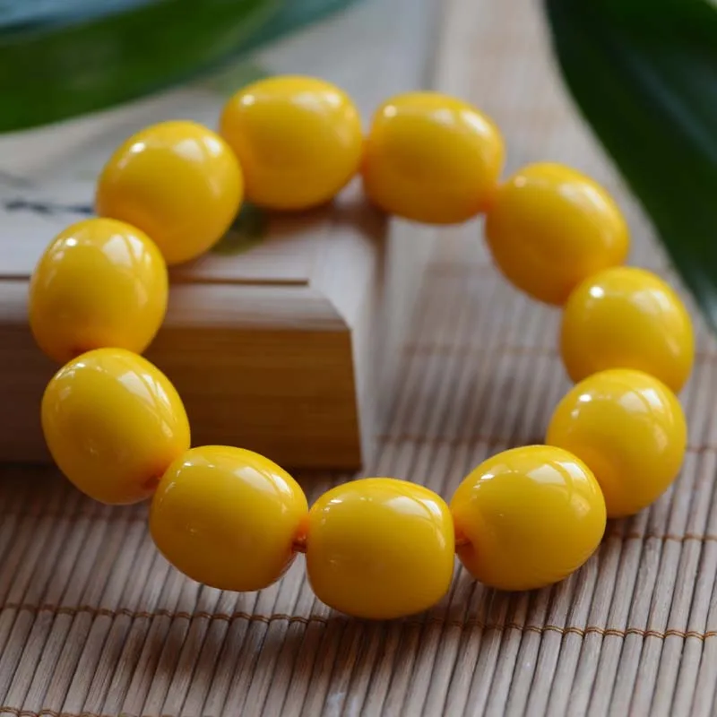 Браслет beeswax из куриного масла желтая леска воска для ручной работы браслет бусин
