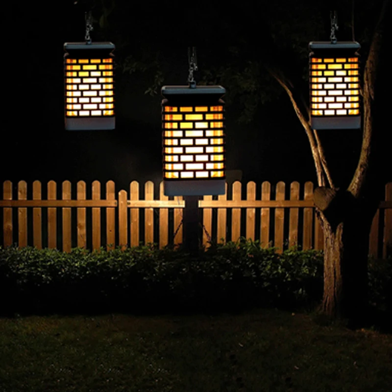 Led Solar Light Outdoor Garden Waterproof LED Solar Lamp Flickering Smokeless Flameless Flame Lamp Flickering Solar Sensor Light