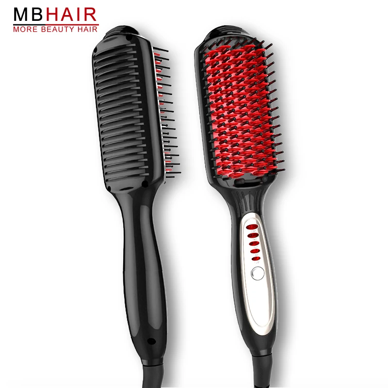 

LED Anion Multi-function Flat iron keratin Curling iron fast Brush Straightener Iron comb Hair straightener escova alisadora