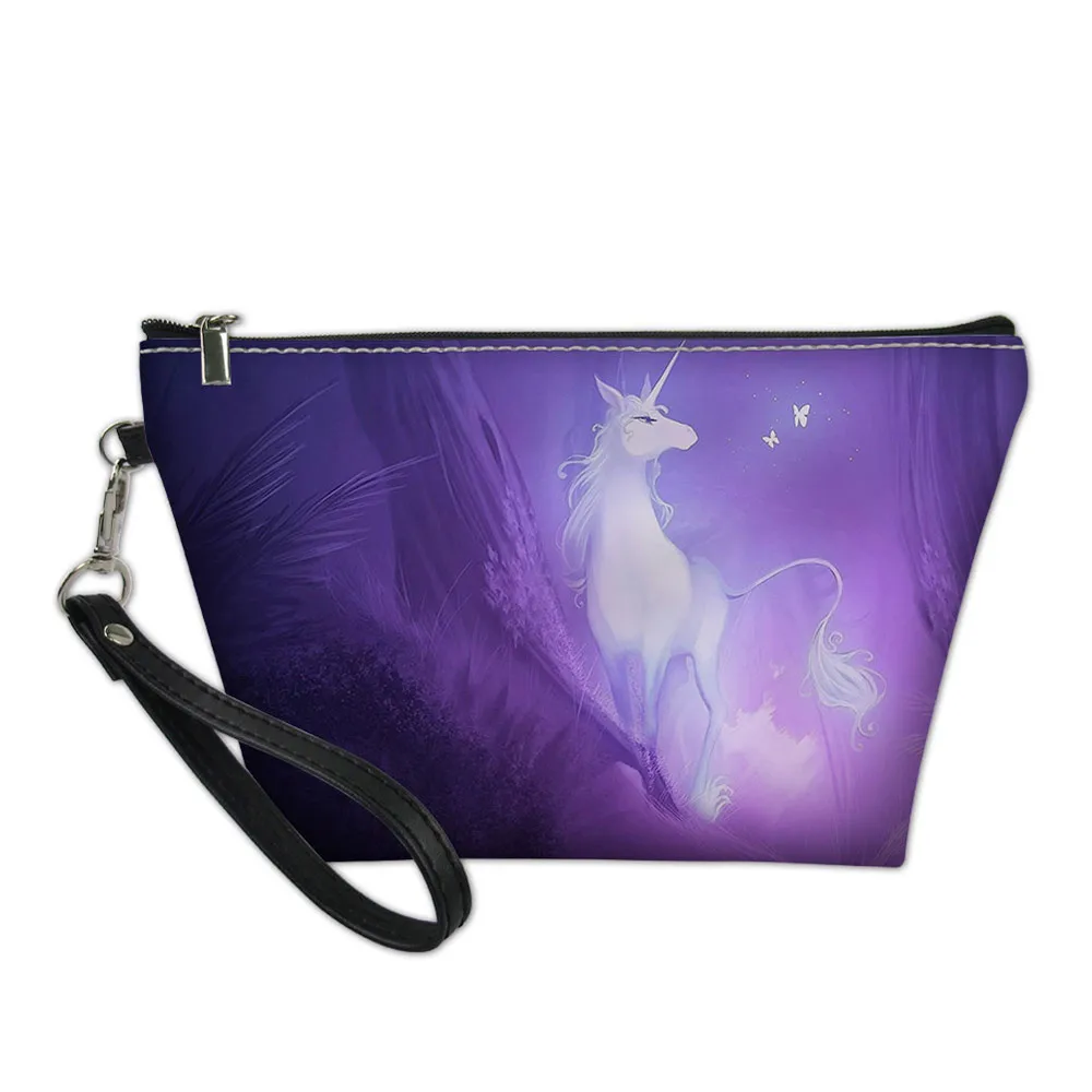 Дизайнерский косметический чехол Pochette с единорогом из мультфильма для девочек
