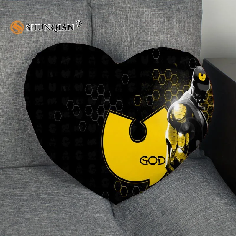 Изготовленный на заказ Наволочка wu tang сердце Форма Подушка молнии крышка лучший